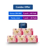 Venus Premium 290 MM 5 Pack and Panty Liner 155 MM 1 Pack